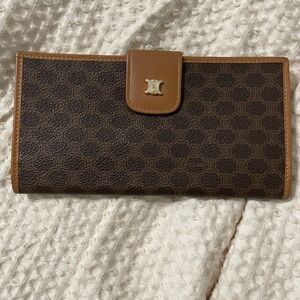 Celine Dark Brown and Tan Wallet